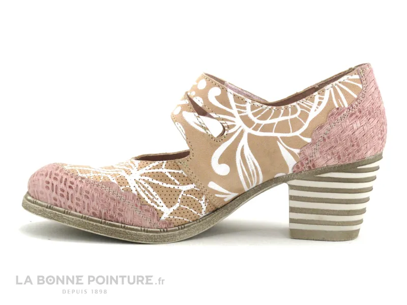 Achat chaussures Alce Shoes Femme Escarpin, vente Alce Shoes 9827 - rose - nude - Escarpin bride velcro