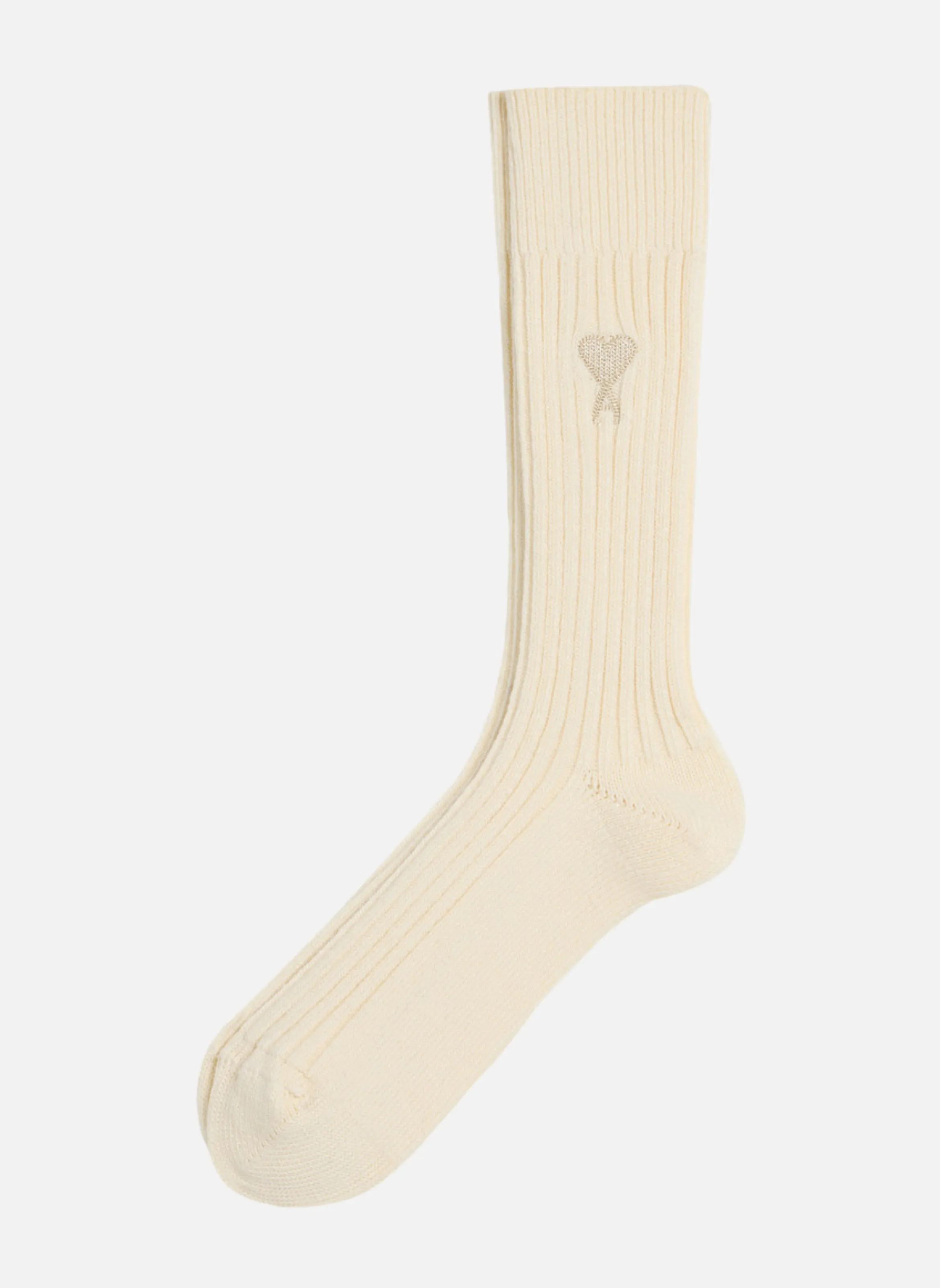 AMI PARIS  Chaussettes unies ami de coeur unisexes - Blanc