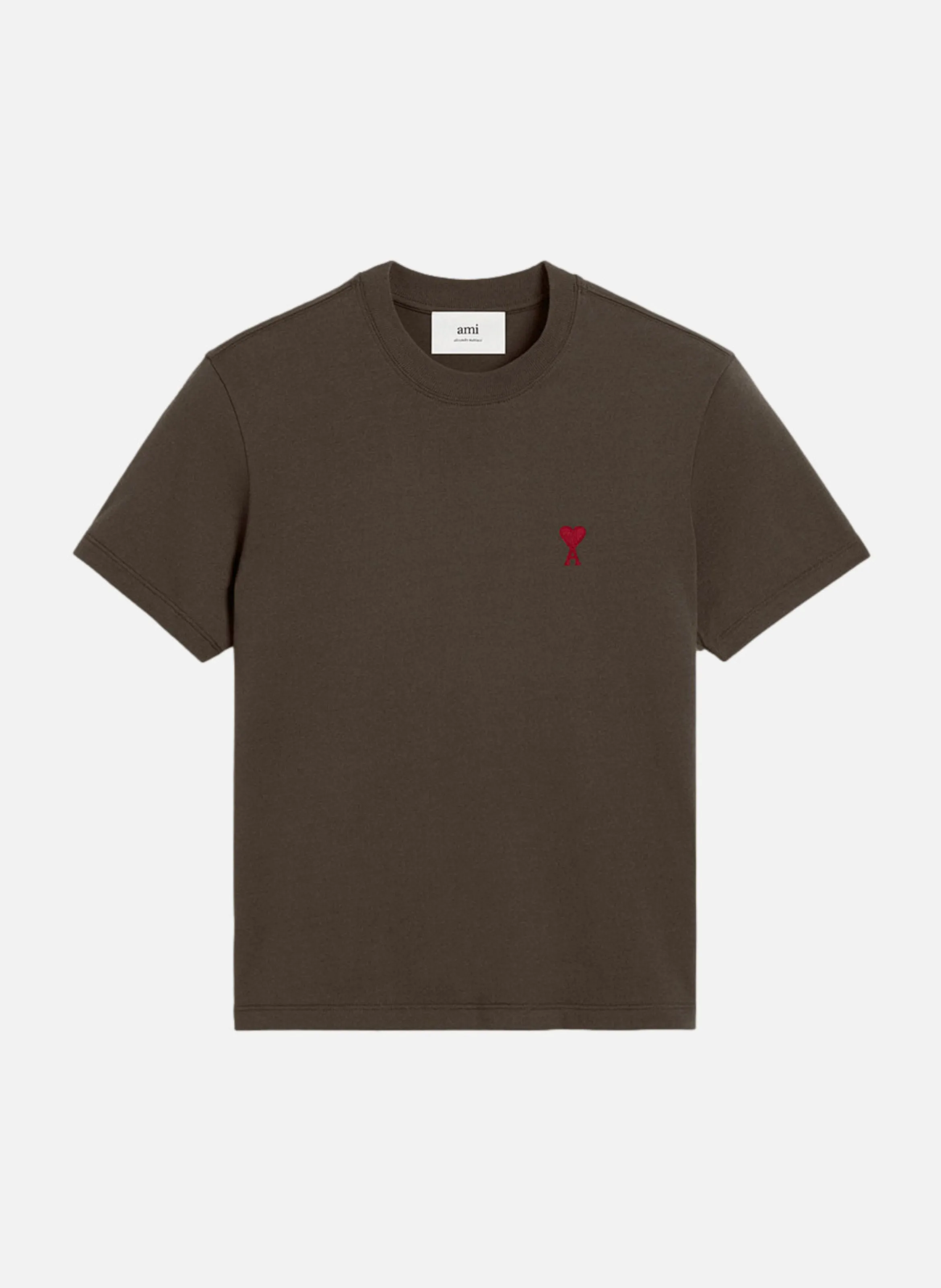 AMI PARIS  T-shirt ami de coeur rouge unisexe - Marron