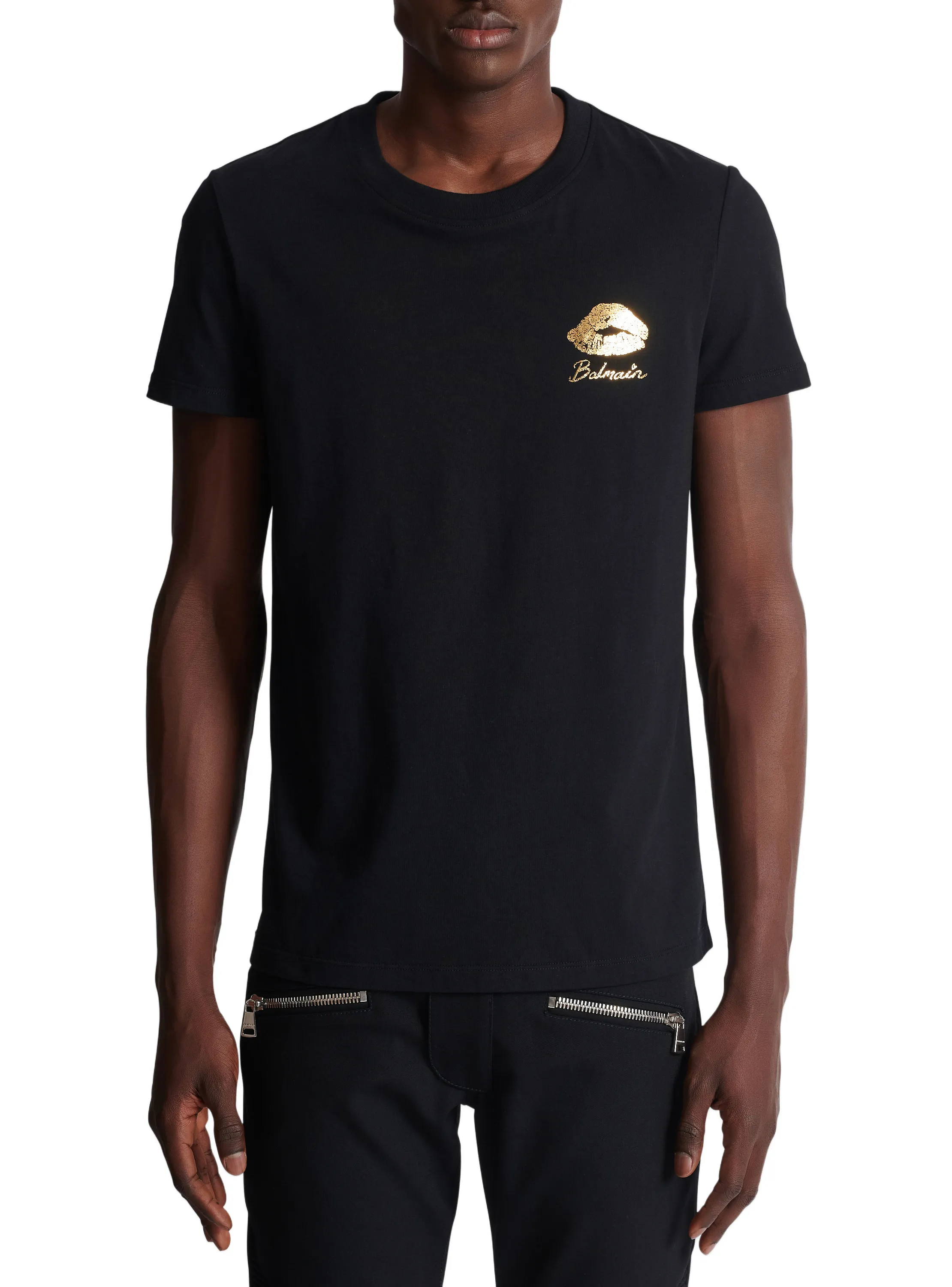 BALMAIN  T-shirt imprimé balmain kiss - Noir