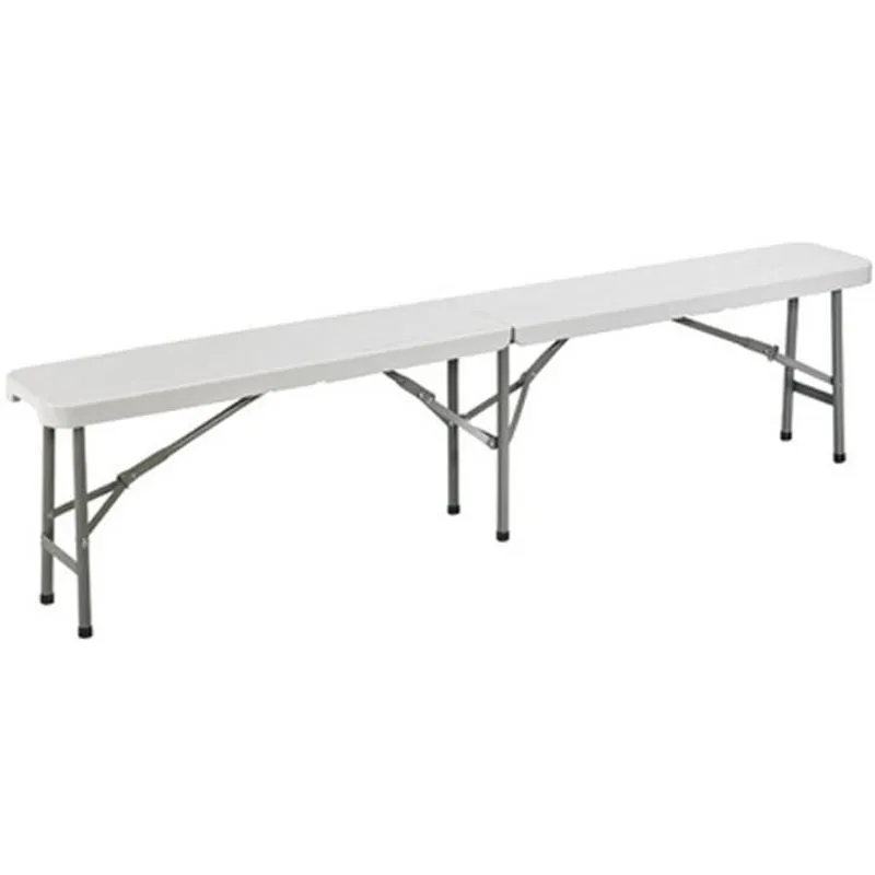 Banc pliant en plastique - gris clair