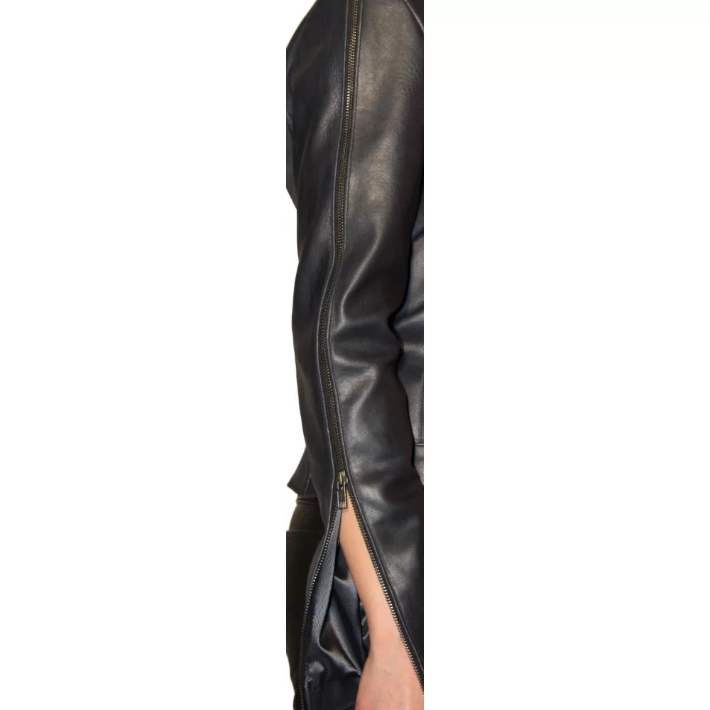 Blouson cuir femme agneau et agneau velours modèle Zalia