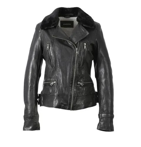 BLOUSON STYLE PERFECTO CUIR CINEMA NOIR