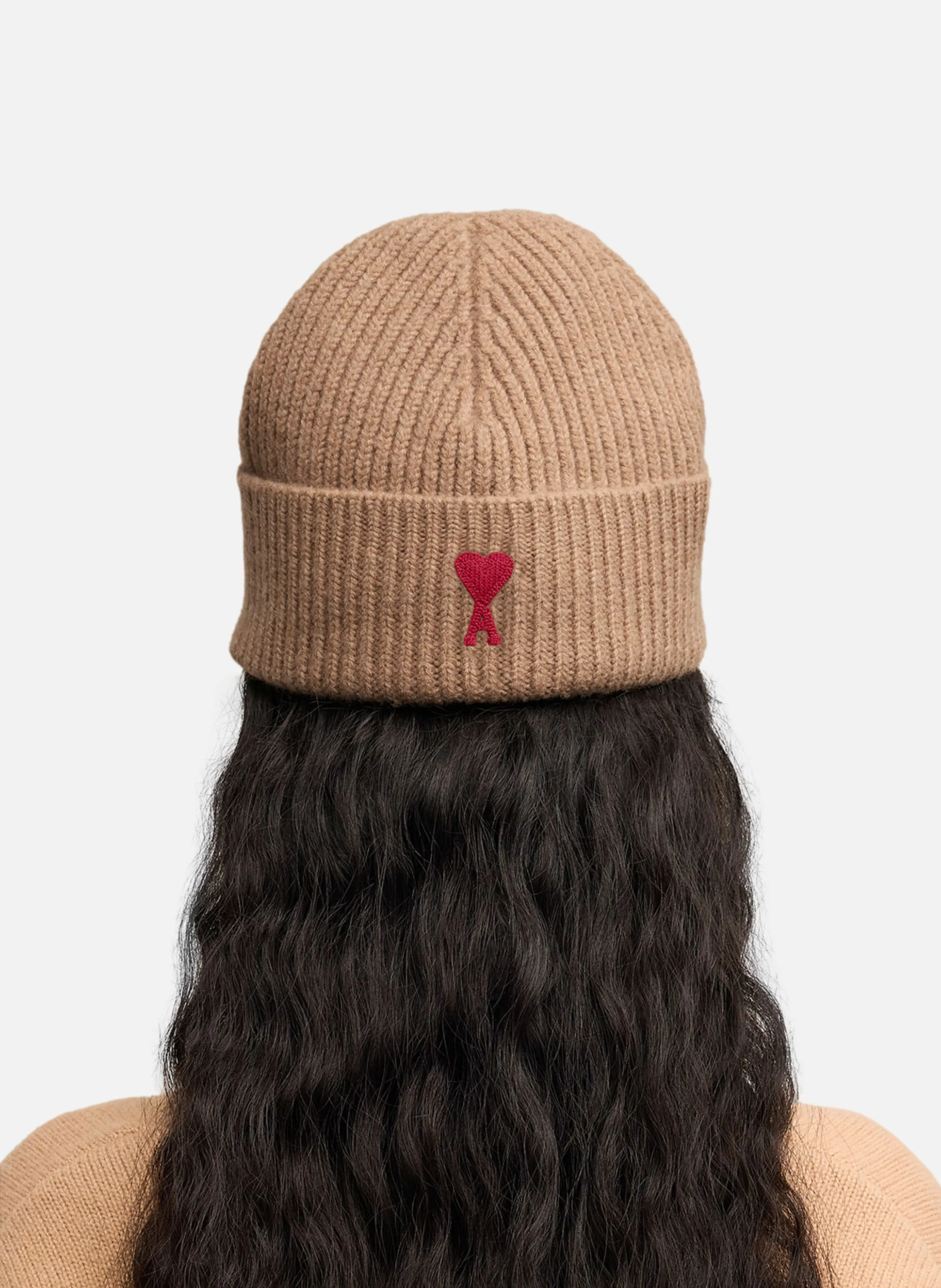 BONNET AMI DE COEUR ROUGE UNISEXE - AMI PARIS pour FEMME | Printemps