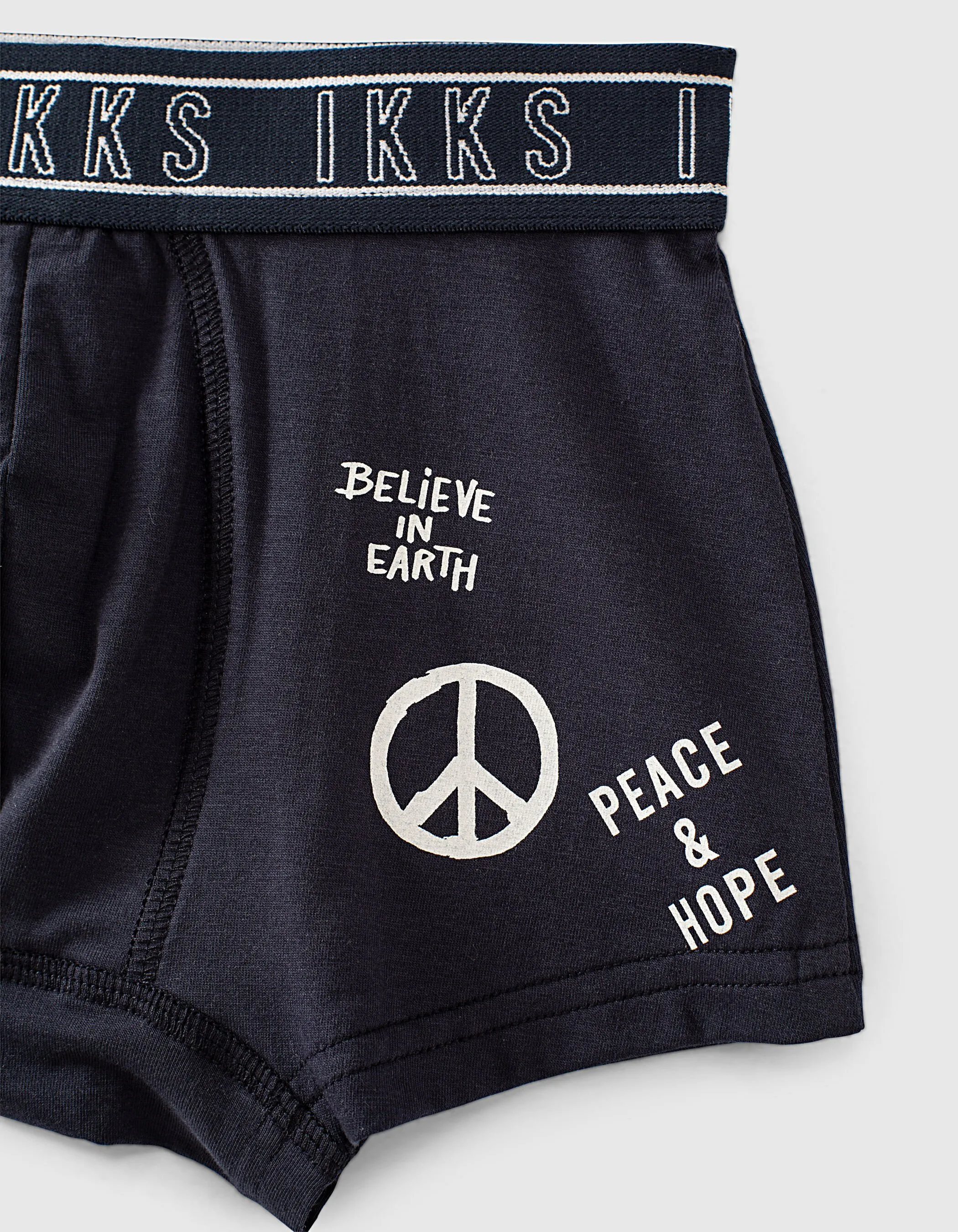 Boxers kaki clair camouflage et navy garçon 