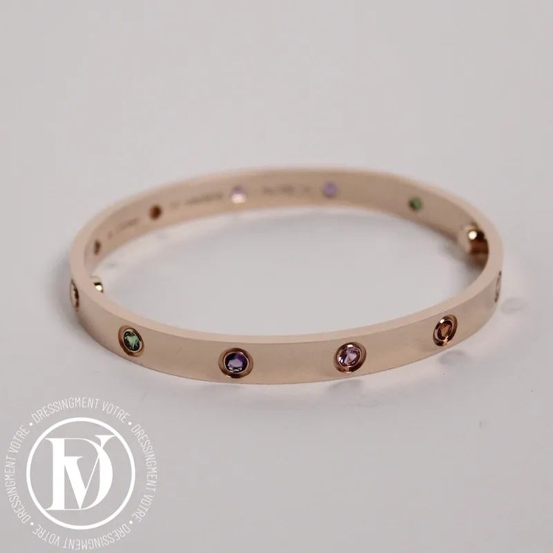Bracelet Love Rainbow en or rose t.17 – Cartier