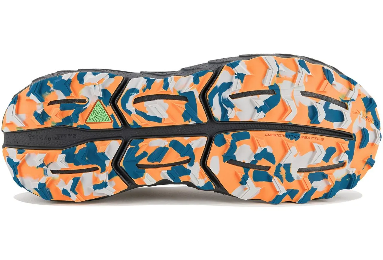 BROOKS CASCADIA 18 BLUE SAPPHIRE BLACK ET ORANGE Chaussures de trail