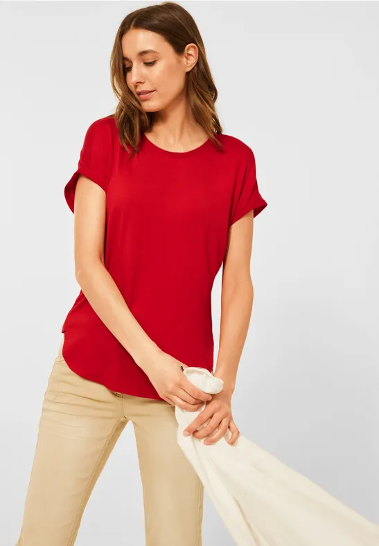 CECIL T-shirt basique de couleur unie 