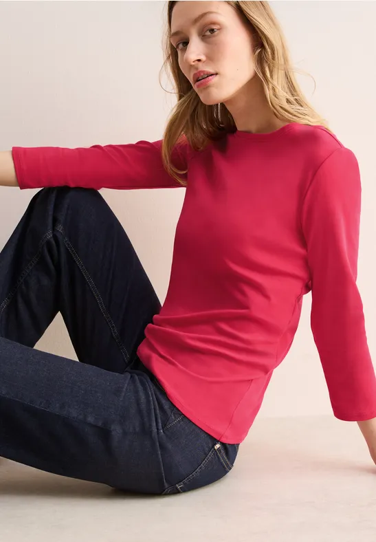 CECIL T-shirt basique en couleur unie 
