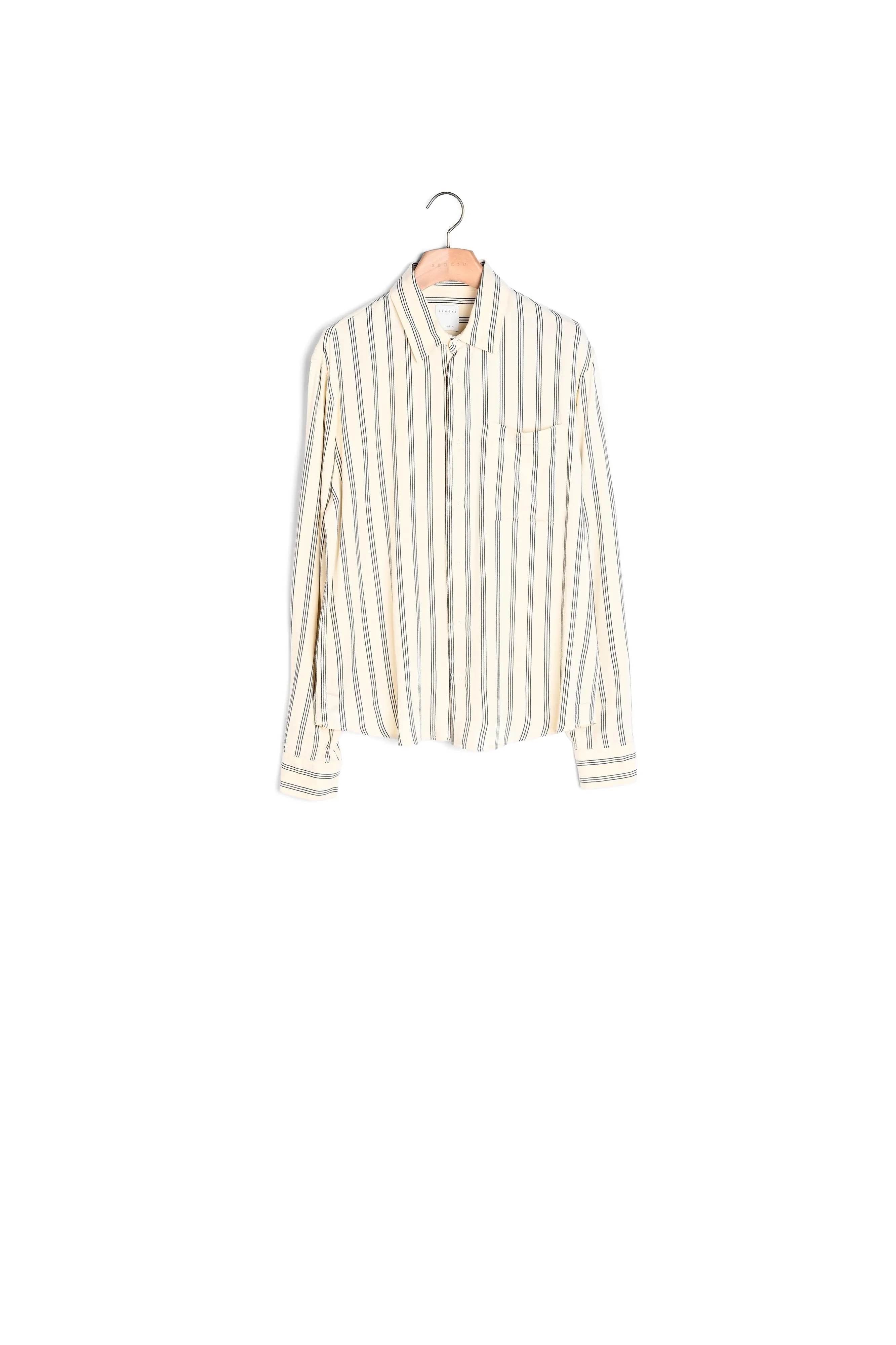 Chemise fluide à rayures tissées