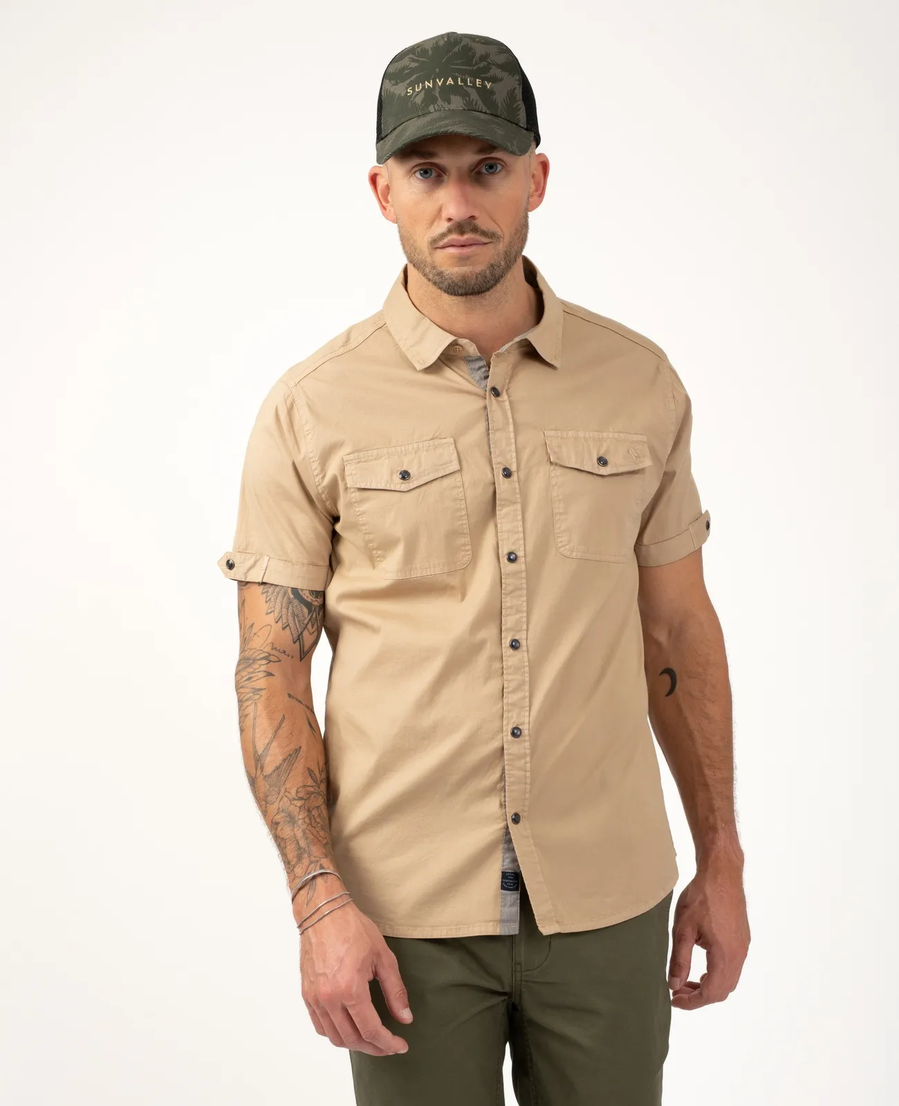 Chemise manches courtes slim