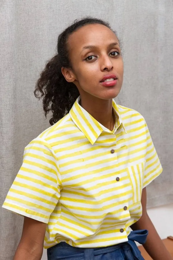 Chemise Penelope yellow stripes