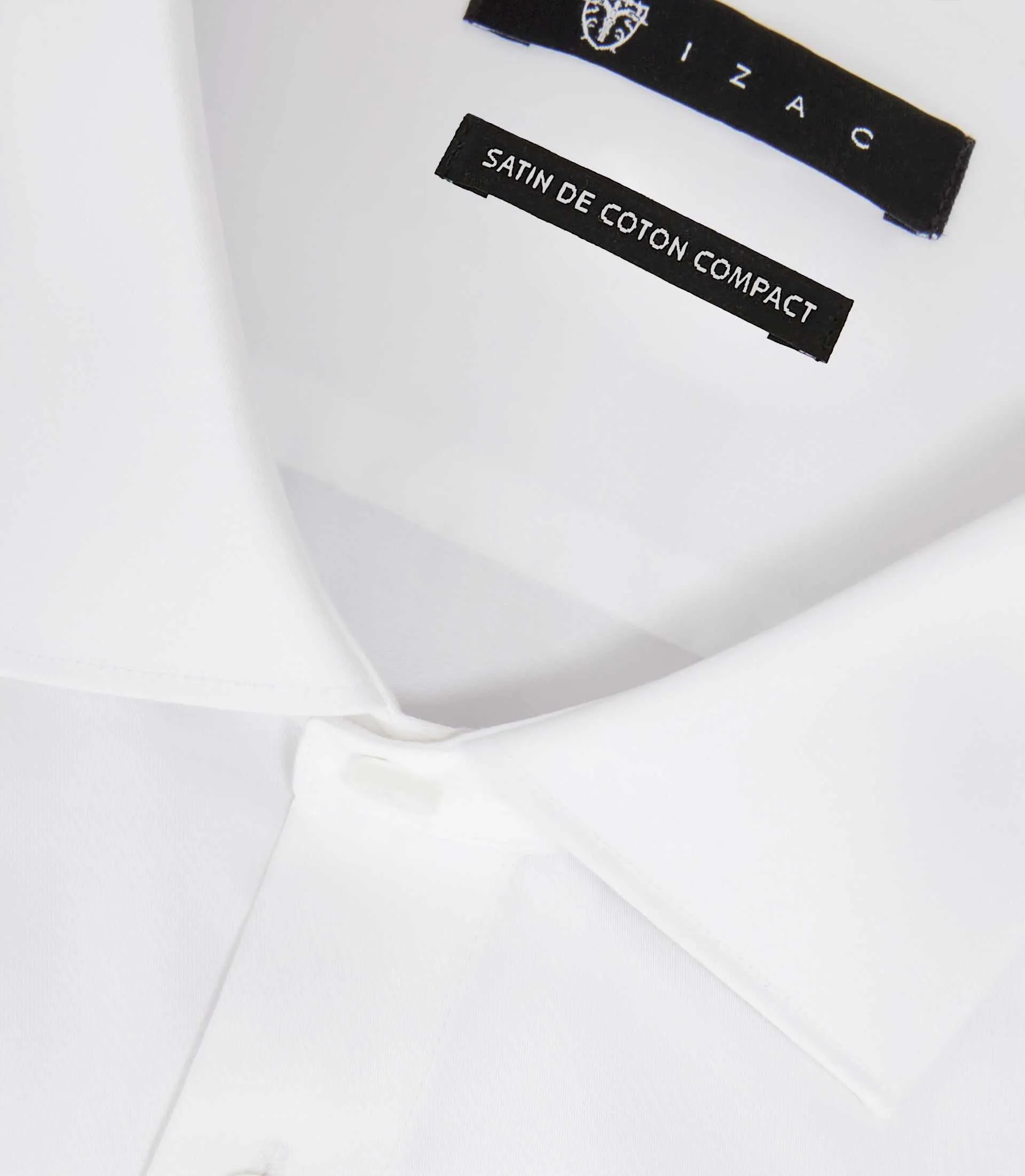 Chemise satin slim blanche Satinslim