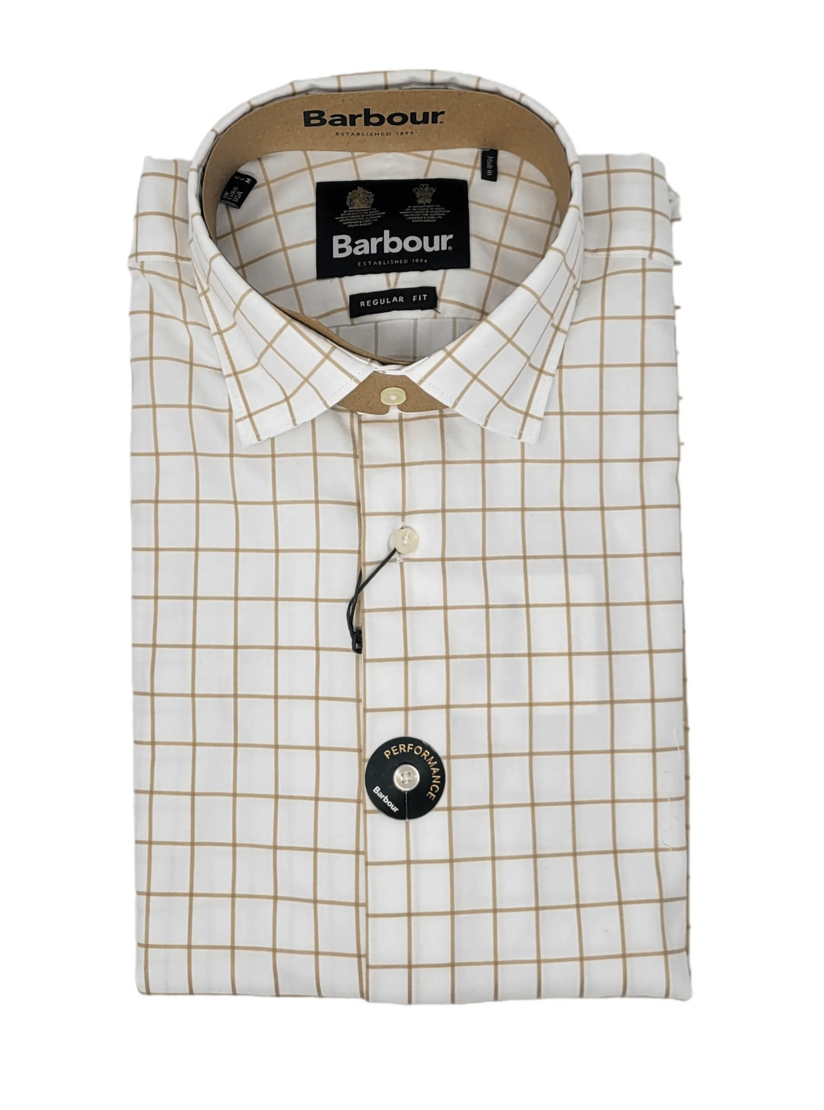 Chemise à carreaux beige Hanstead