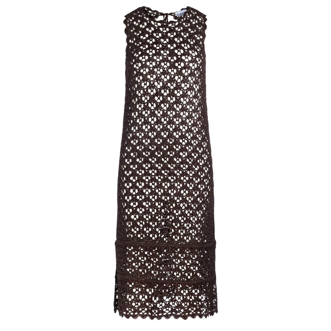 Ganni Robe en crochet marron
