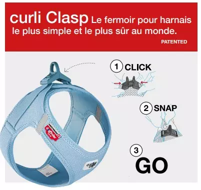 Harnais Veste Air-Mesh Clasp Aqua Caro SE23 - Curli