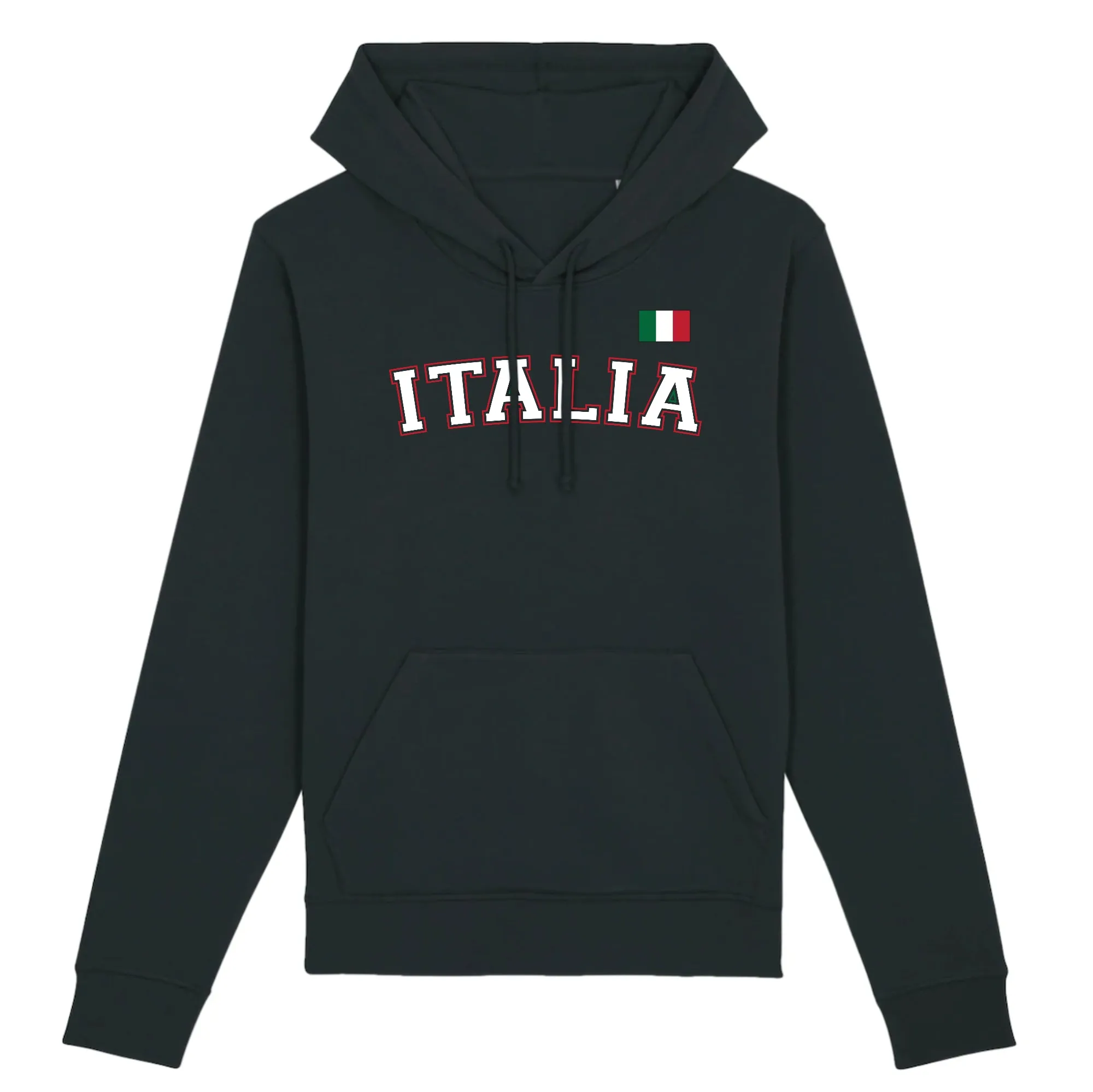 Italia - Style American College - Sweatshirt à capuche coton bio imprimé FR - Cadeau pour un Italien