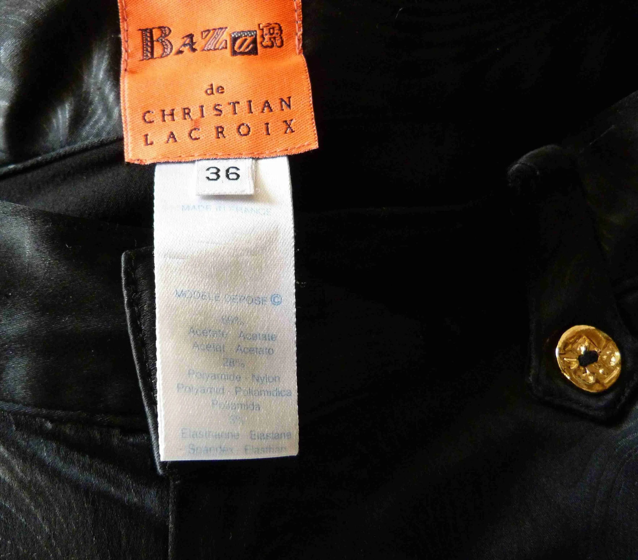 Pantalon en satin Christian Lacroix