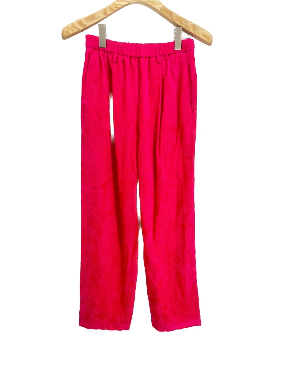 Pantalon en velours rose