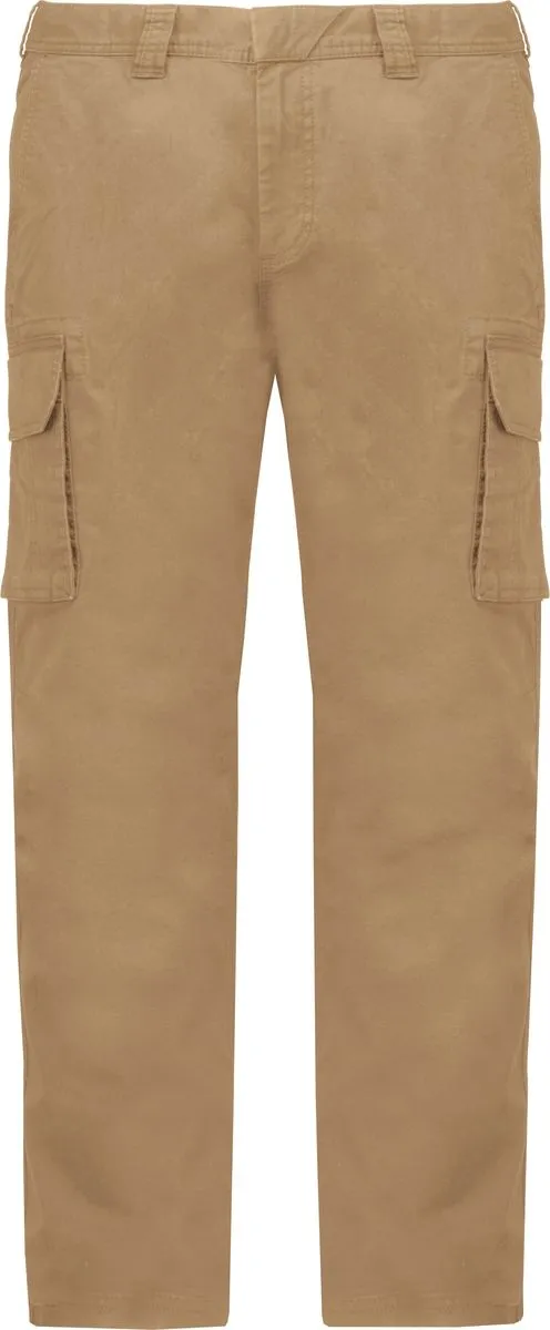 Pantalon multipoches pour homme - K744 - beige camel 
