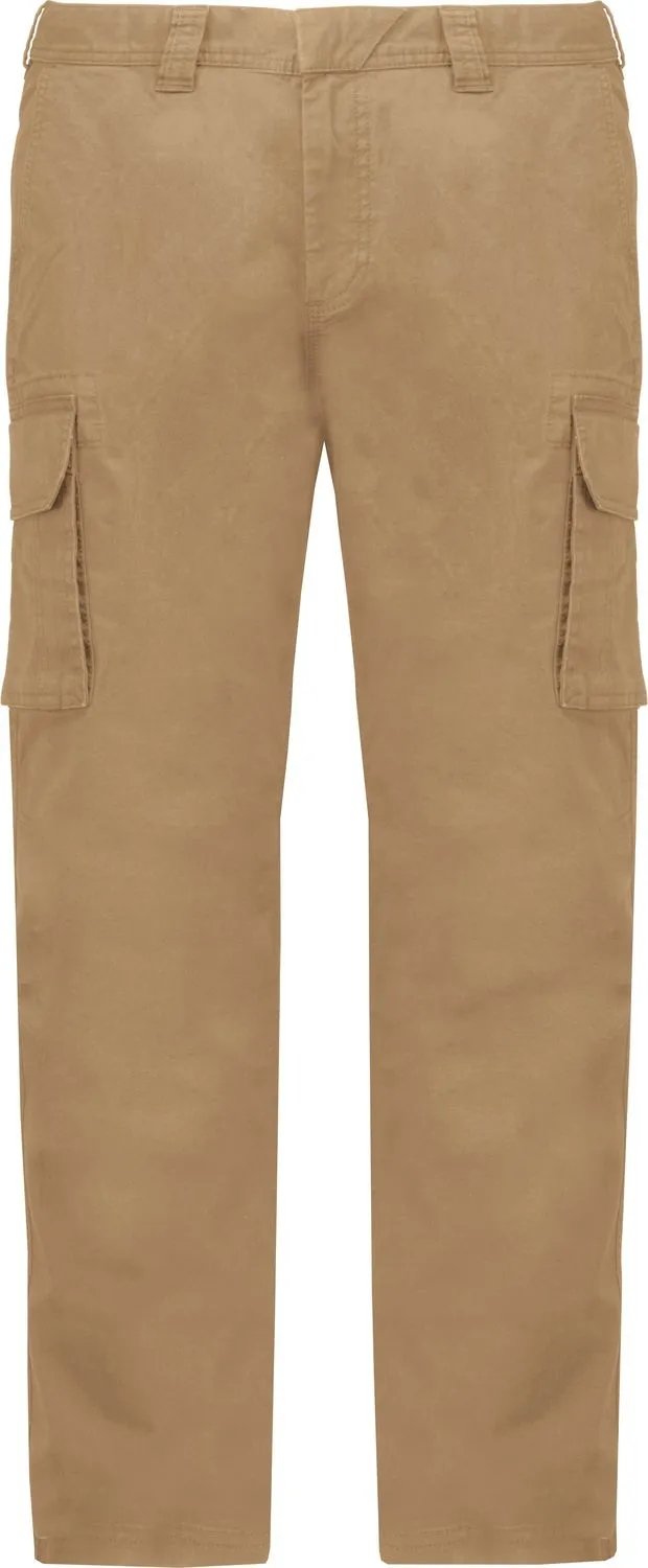 Pantalon multipoches pour homme - K744 - beige camel 