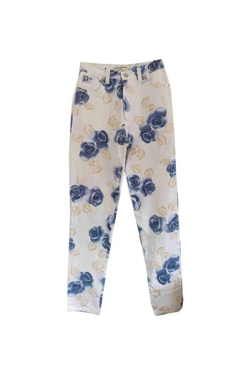 Pantalon à fleurs