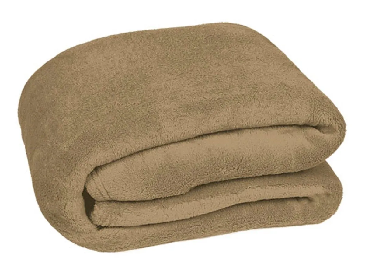 Plaid couverture - REF COUCH - marron camel 