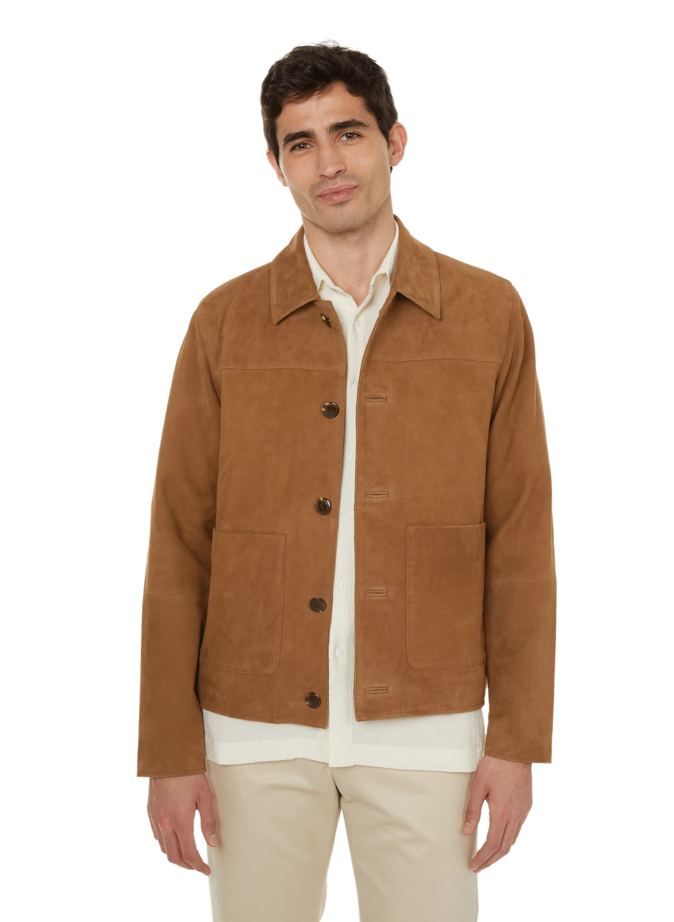 SAISON 1865  Blouson en suède - Beige
