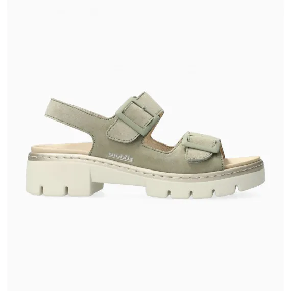 Sandales à talon AMIRA Kaki clair