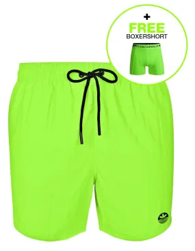 Short de Bain Muchachomalo Garçon Solid Neon Green