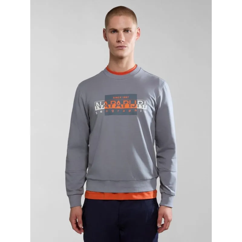Sweatshirt effet vieillit bleu homme - Lacoste | wimod