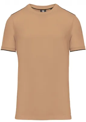 T-shirt professionnel DayToDay pour homme - WK3020 - beige camel et noir 