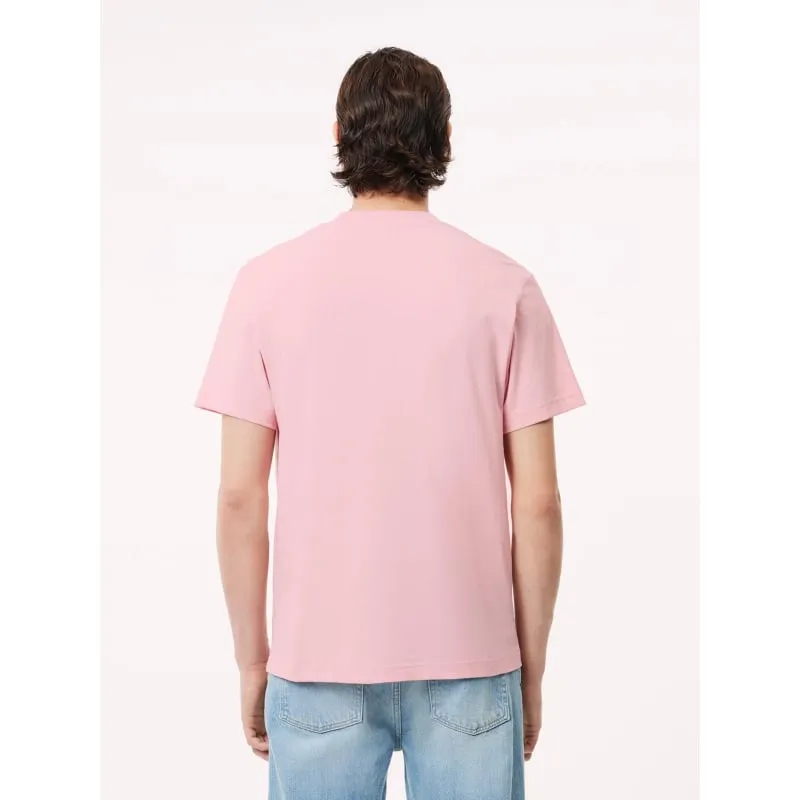 T-shirt uni logo rose homme - Lacoste | wimod