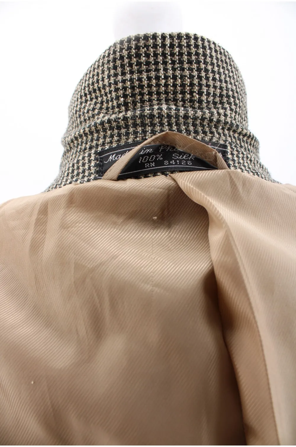 Veste Bert Pulitzer beige et noir / Vêtement occasion vintage friperie